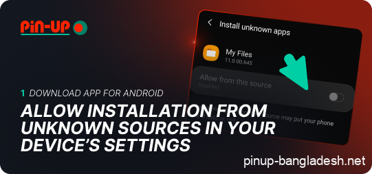 Allow installation from unknown sources for your device