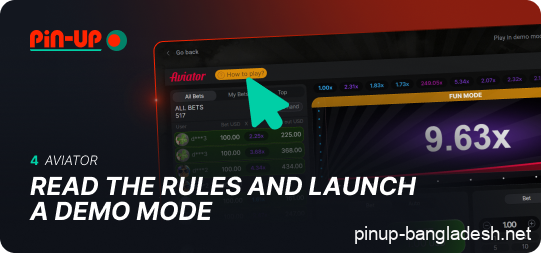 Launch the demo mode of the Pin Up Aviator game