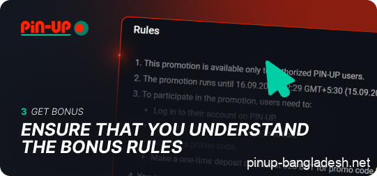 Study the Pin Up bonus rules