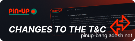 Amending the terms and conditions of Pin Up