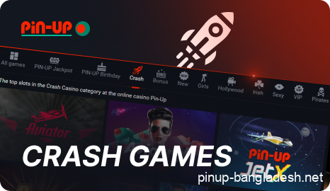 Crash games in Pin Up Bangladesh