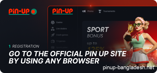Go to the official Pin Up website
