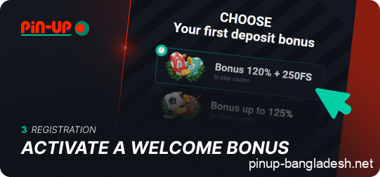 Activate the Pin Up welcome package