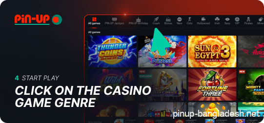 Select the genre of the Pin Up casino game