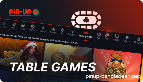 Table games in Pin Up Bangladesh